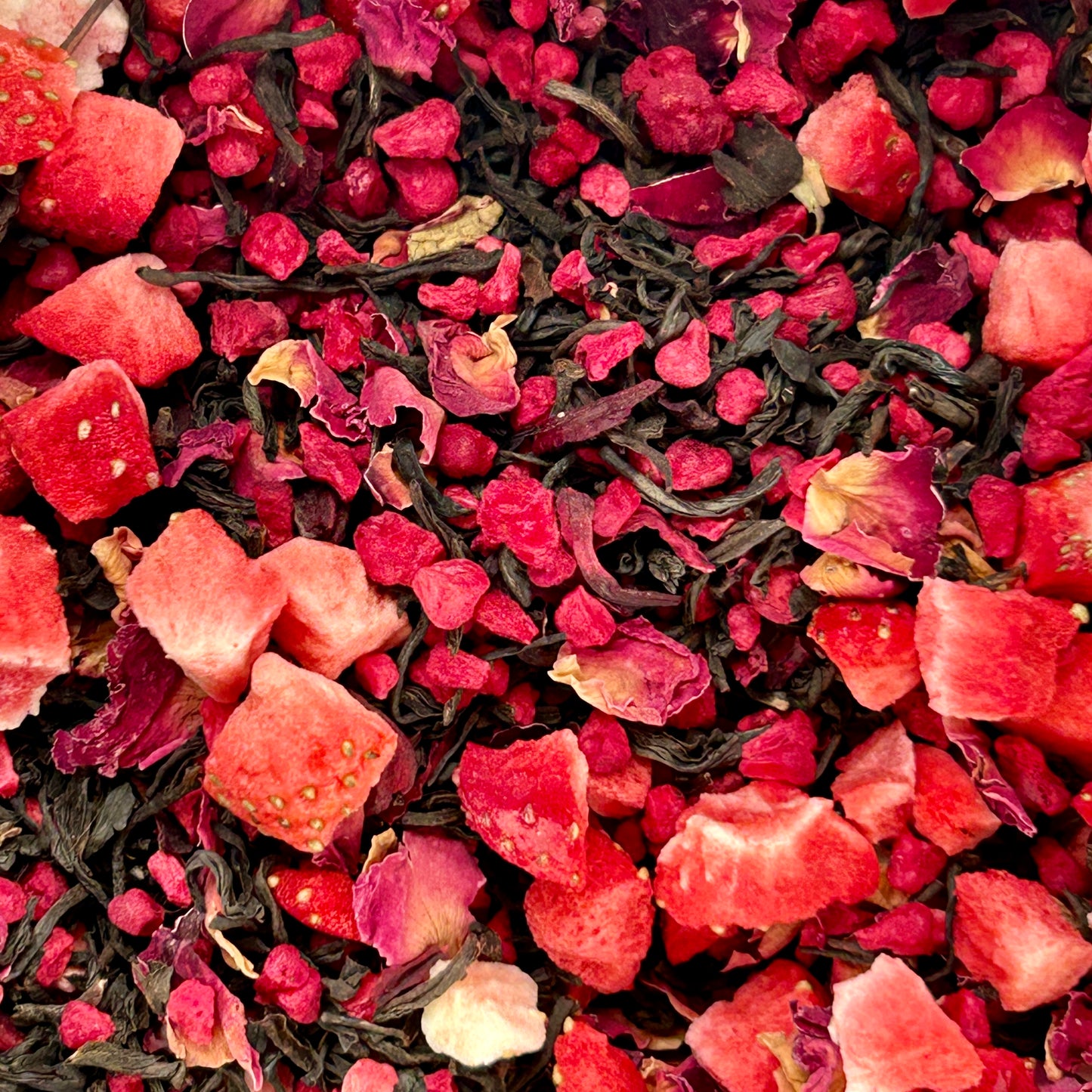 Scarlet Shore berry floral black tea with rose petals